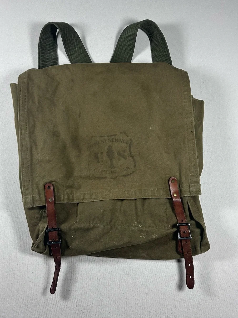 Vintage USFS Canvas Rucksack Backpack - Anchor Ind. (US Forest Service)